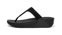 LULU CRYSTAL SANDALI INFRADITO IN PELLE METALIZZATA CON BRILLANTINI ALL BLACK